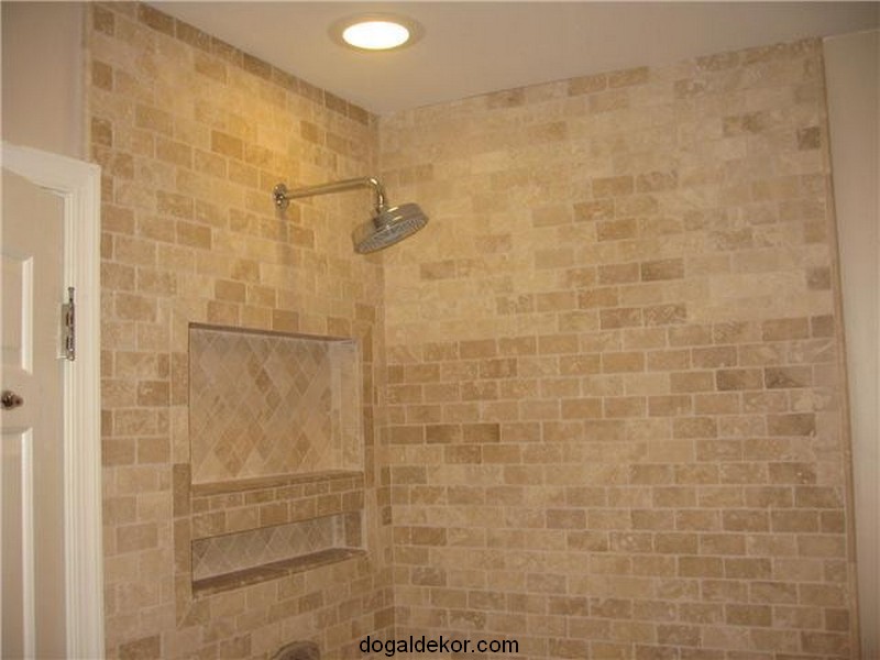 Traverten Banyo dekorasyon örnekleri traverten kaplama