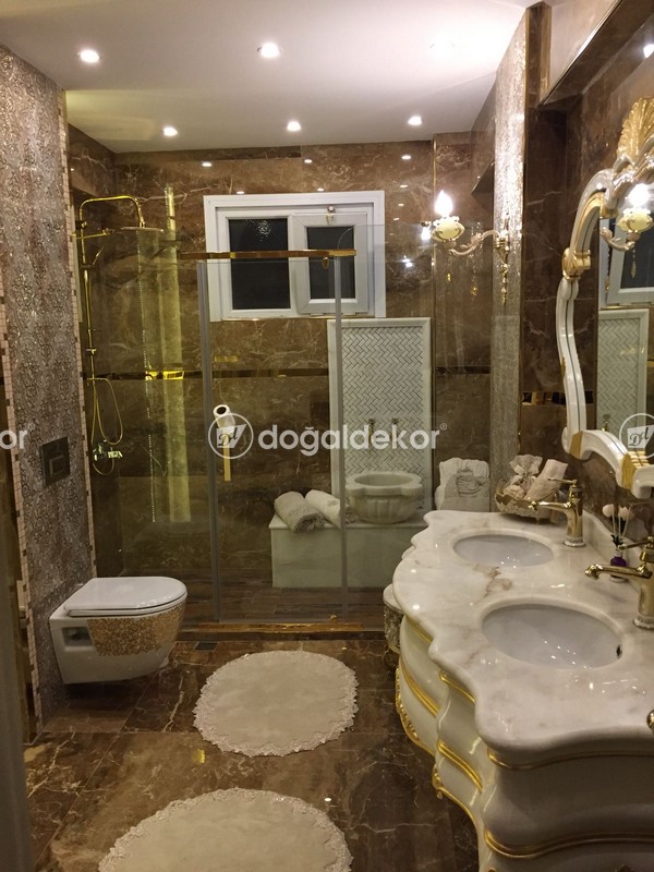 BANYO HAMAM KONSEPTİ - AFYON BEYAZ KAVUN DİLİMLİ HAMAM KURNASI