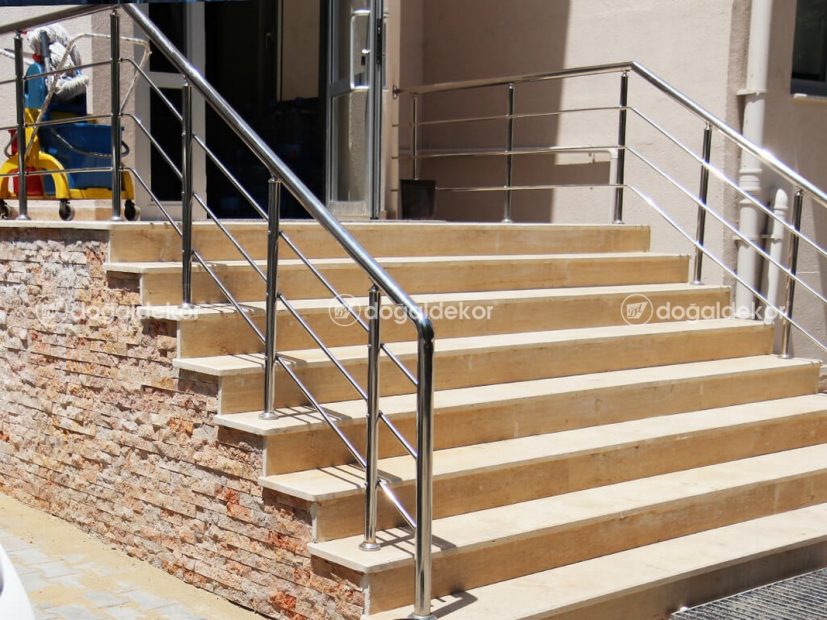 BAHÇE MERDİVEN KAPLAMA - TRAVERTEN BASAMAK 