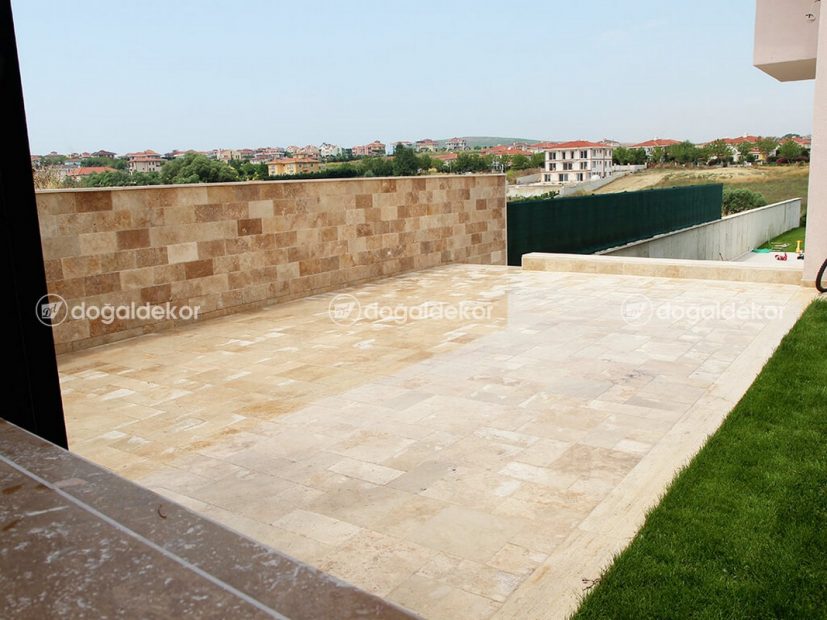 OTOPARK ALTI TAŞ DÖŞEME - ESKİTME TRAVERTEN ZEMİN KAPLAMA 