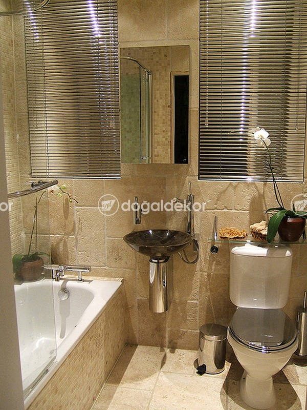 BANYO DEKORASYON - RUSTİK TRAVERTEN DUBAR VE ZEMİN KAPLAMA