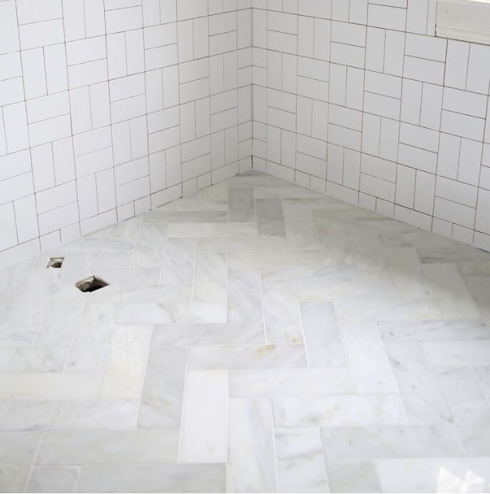 Mermer Banyo Yer Döşeme