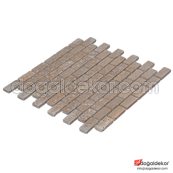 Traverten Mozaik Doğaltaş Noce Fileli -DT1195