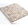 23x23mm Gümüş Traverten Fileli Mermer Mozaik- DT1388