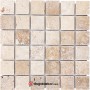 5x5cm Eskitme Traverten Doğal Taş Mozaik -DT1569