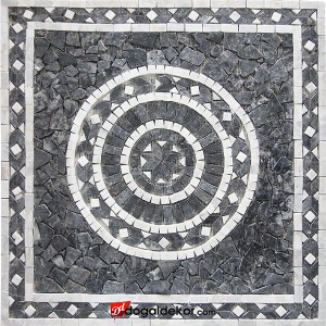 Doğal Taş Mozaik Yer Göbek Dekor Madalyon 1 x 92 x 92cm - DT1530