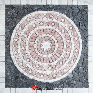 Mermer Mozaik Yer Göbekleri 1 x 92 x 92cm - DT1535
