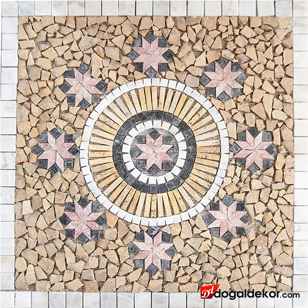 Mermer Mozaik Göbek 1 x 92 x 92cm -DT1540