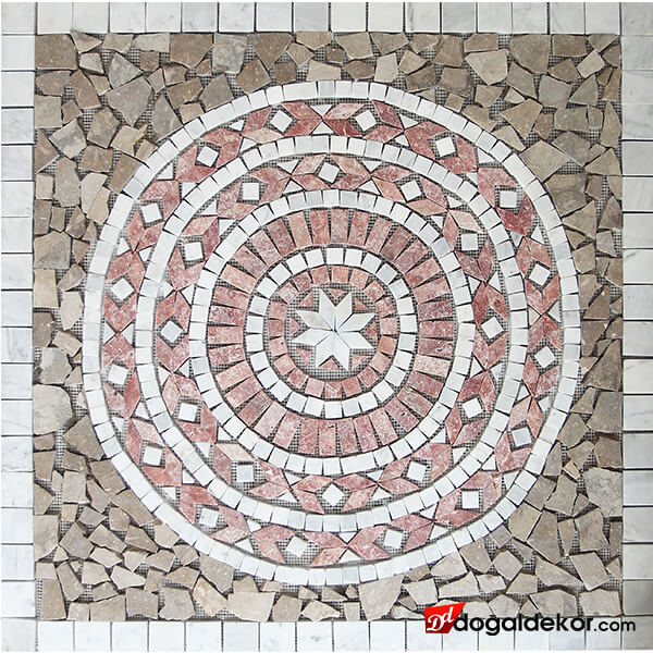 Dekoratif Mozaik Madalyon Yer Göbekleri 1 x 92 x 92cm  - DT1542