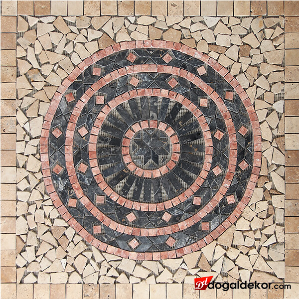 Seramik için Doğal Taş Yer Göbekleri 1 x 92 x 92cm  - DT1543