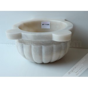 Afyon Mermer Kavun Dilimi İşlemeli Hamam Kurnası-DT1105