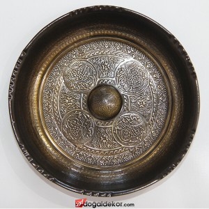 Hamam Tası Antik 20.5cm Çapında Osmanlı Motifi İşlemeli -DT1410