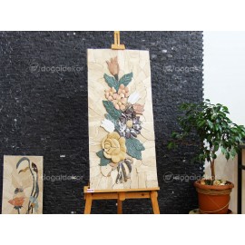 Dekoratif Taş Tablo Modelleri - Çiçek Buketi DT1594