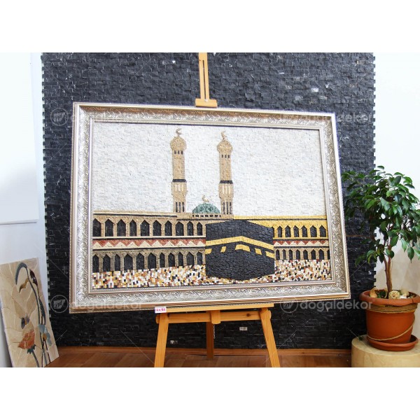 Dekoratif Taş Mozaik Tablo - Kabe Tablosu DT1603
