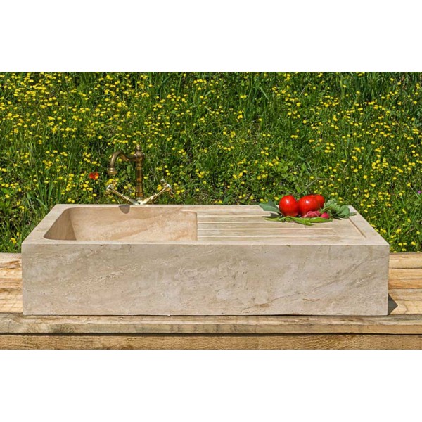 Barbekü Yanı Bahçeler için Traverten Lavabo-DT1135