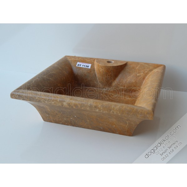 Sarı Emparador Mermer Lavabo -DT1138