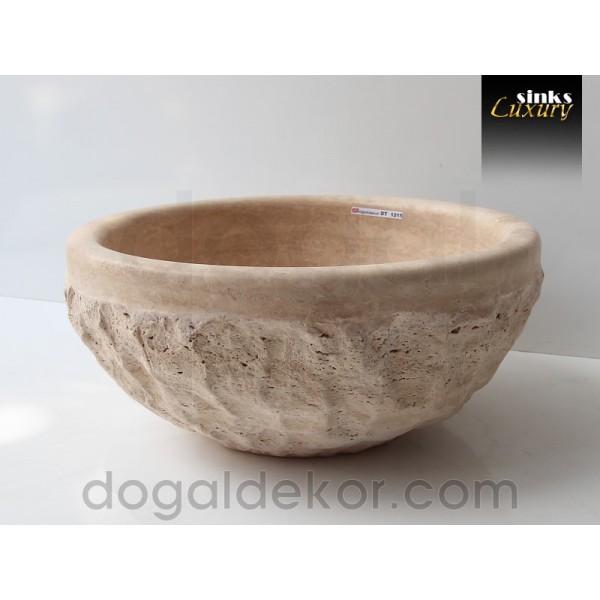 Doğaltaş Tezgah Üstü Banyo Lavabosu- DT1215