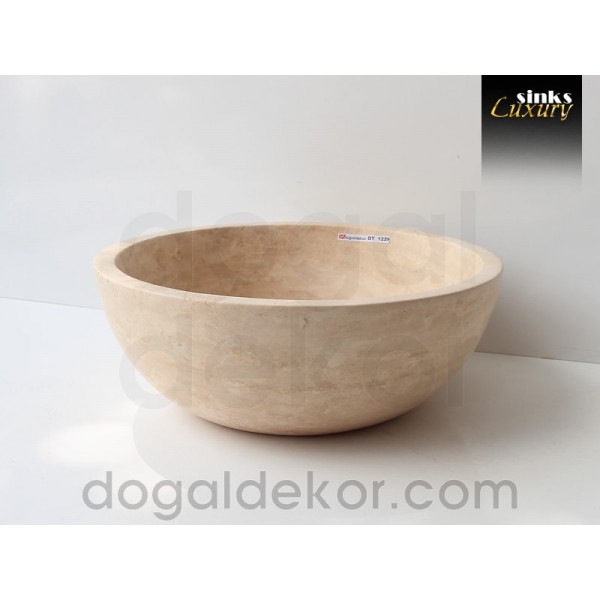 Doğaltaş Tezgah Üstü Banyo Dolap Lavabosu- DT1229