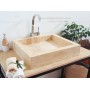 12x50x50cm Tezgah Üstü Doğal Taş Lavabo -DT1465