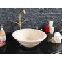 15x41cm Bej Mermer Lavabo -DT1517