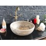 15x42cm Silver Traverten Banyo Lavabosu - DT1521