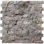 Patlatma Taş Gümüş Doğal Traverten 23x48mm -DT1012