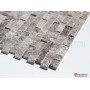 Patlatma Taş Gümüş Doğal Traverten 23x48mm -DT1012