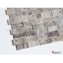 Patlatma Taş Gümüş Doğal Traverten 23x48mm -DT1012