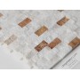 Patlatma Doğal Taş Duvar Mozaik Beyaz Fon Sarı  23x48mm-DT1169