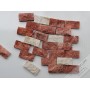 Patlatma Taş Duvar Kırmızı Traverten Bej Mix 5x10 -DT1171