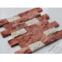 Patlatma Taş Duvar Kırmızı Traverten Bej Mix 5x10 -DT1171