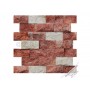 Patlatma Taş Duvar Kırmızı Traverten Bej Mix 5x10 -DT1171