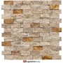 Patlatma Taş Traverten-Sivas Sarı Traverten Mix 23x48mm -DT1255