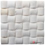 Mermer Hasır Mozaik Afyon Beyaz 5x5-DT1261