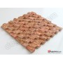 Patlatma Taş Yalı Baskı Dikey Duvar Dekor Taşları Kırmızı - DT1390
