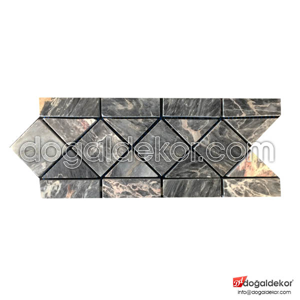 Bordür Mermer Siyah Fileli -DT1189