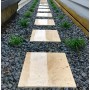 Traverten Bahçe Adım Taşları - Bahçe Yürüme Yolu 4x40x40cm -DT1049